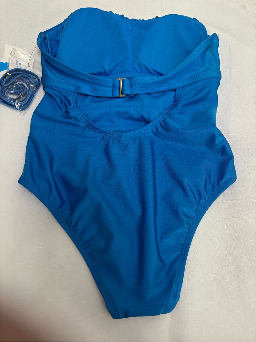 Time and Tru Royal Blue Strapless One-Piece Swimsuit Size S (4-6) - Picture 10 of 11